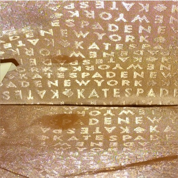 KATE SPADE Gold Glitter Pouch, EUC - Picture 4 of 6